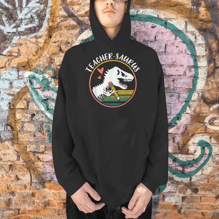 Teacher-Saurus Dinosaur Teacher Design T-Rex Design Men Hoodie, gift for family, gift for coworker
