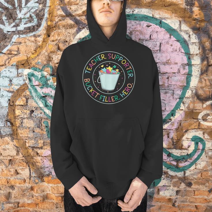 Teacher Supporter Bucket Filler Hero Men Hoodie, gift for family, gift for coworker