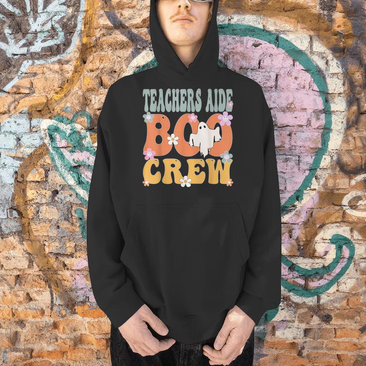 Teachers Aide Boo Crew Ghost Groovy Halloween For Women Men Hoodie, gift for family, gift for coworker Teachers Aide Boo Crew Ghost Groovy Halloween For Women Men Hoodie, gift for family, gift for coworker