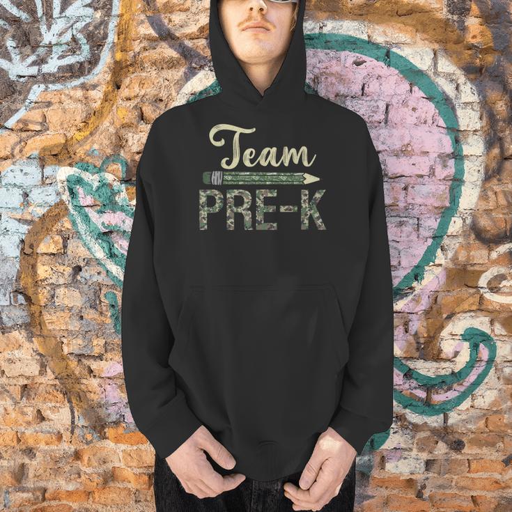 Team Pre-K Camo Pre-K Teacher Camouflage Men Hoodie, gift for family, gift for coworker