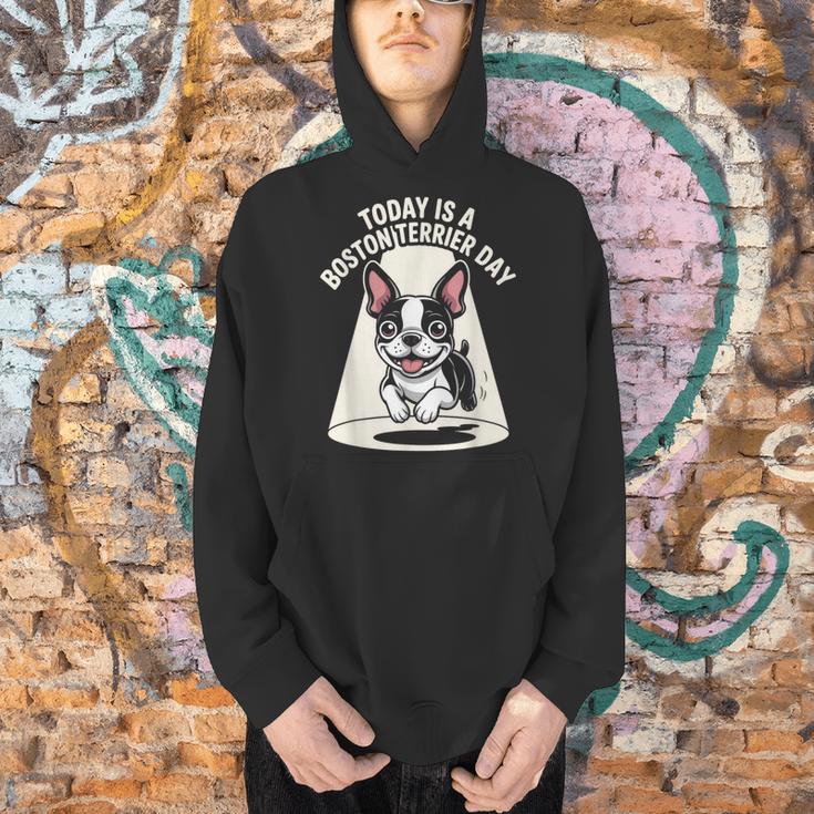 Today Is A Boston Terrier Day Cute Dog Lover Cartoon Men Hoodie, gift for family, gift for coworker