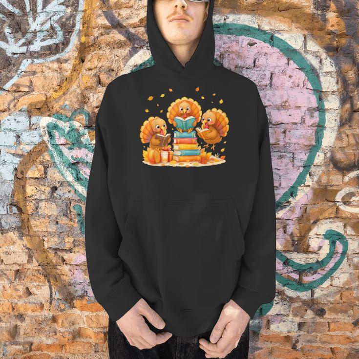 Turkey Read Books Reading Fall Thanksgiving Teacher Men Hoodie, gift for family, gift for coworker Turkey Read Books Reading Fall Thanksgiving Teacher Men Hoodie, gift for family, gift for coworker