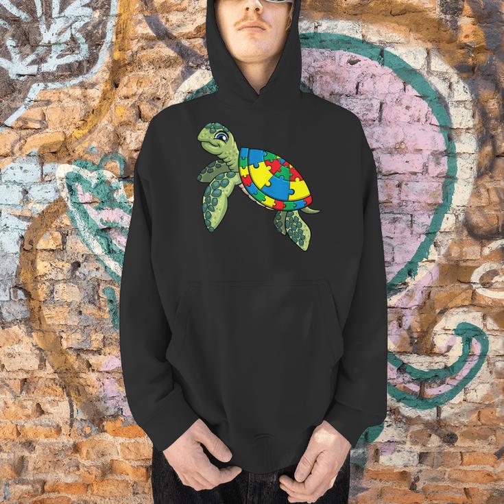 Turtle Puzzle Pieces For Autism Awareness Kids Women Teacher Men Hoodie, gift for family, gift for coworker Turtle Puzzle Pieces For Autism Awareness Kids Women Teacher Men Hoodie, gift for family, gift for coworker
