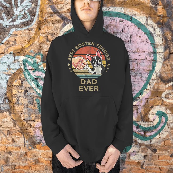 Vintage Best Boston Terrier Dad Ever Dog Father Father's Day Men Girls Kids Men Hoodie, Boston Terrier Dad Hoodies, gift for family, gift for coworker
