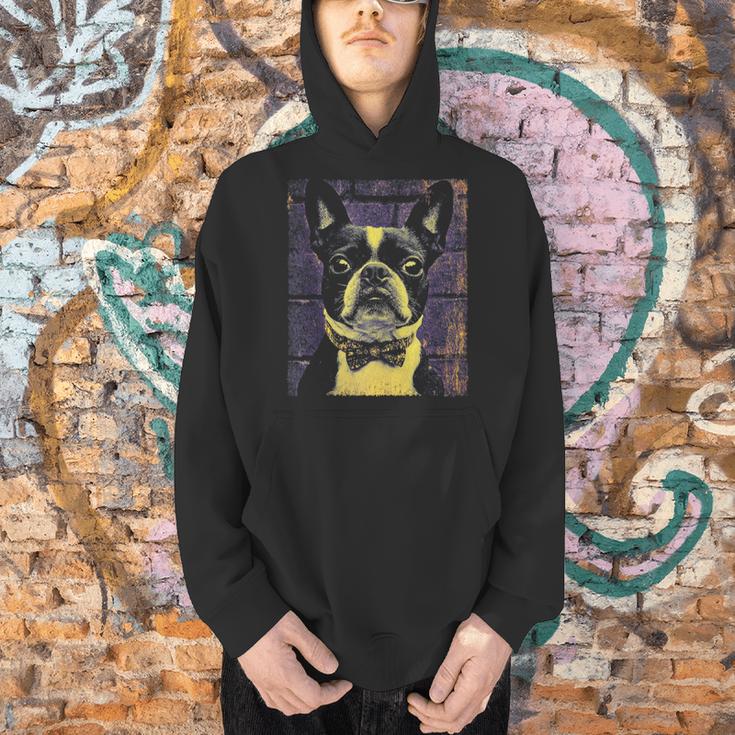 Vintage Boston Terrier Dog Men Hoodie, gift for family, gift for coworker