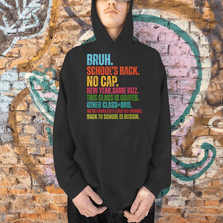 Vintage Bruh We Back No Cap Bruh We'Re Back Student Teacher Men Hoodie, gift for family, gift for coworker Vintage Bruh We Back No Cap Bruh We'Re Back Student Teacher Men Hoodie, gift for family, gift for coworker