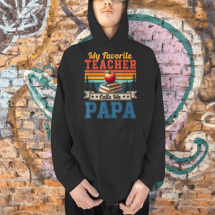 Vintage Retro My Favorite Teacher Calls Me Papa Father's Day Men Hoodie, gift for family, gift for coworker Vintage Retro My Favorite Teacher Calls Me Papa Father's Day Men Hoodie, gift for family, gift for coworker