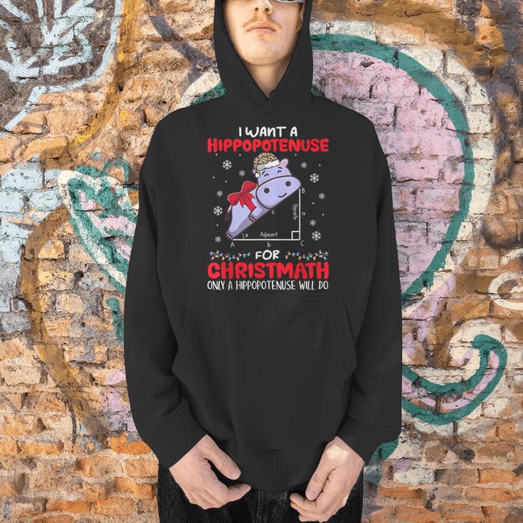 I Want A Hippopotenuse For Christmath Math Teacher Christmas Men Hoodie, gift for family, gift for coworker I Want A Hippopotenuse For Christmath Math Teacher Christmas Men Hoodie, gift for family, gift for coworker