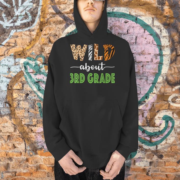 Wild About 3rd Grade Teacher Student Third Grade Zoo Safari Men Women Girls Kids Men Hoodie, gift for family, gift for coworker