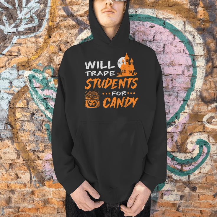 Will Trade Students For Candy Halloween Costume Teacher Men Hoodie, gift for family, gift for coworker Will Trade Students For Candy Halloween Costume Teacher Men Hoodie, gift for family, gift for coworker