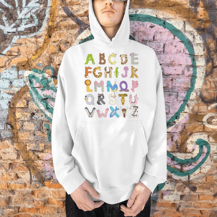 ABC Animals Alphabet Graphic Boys Girls Kindergarten Teacher Men Hoodie, gift for family, gift for coworker ABC Animals Alphabet Graphic Boys Girls Kindergarten Teacher Men Hoodie, gift for family, gift for coworker