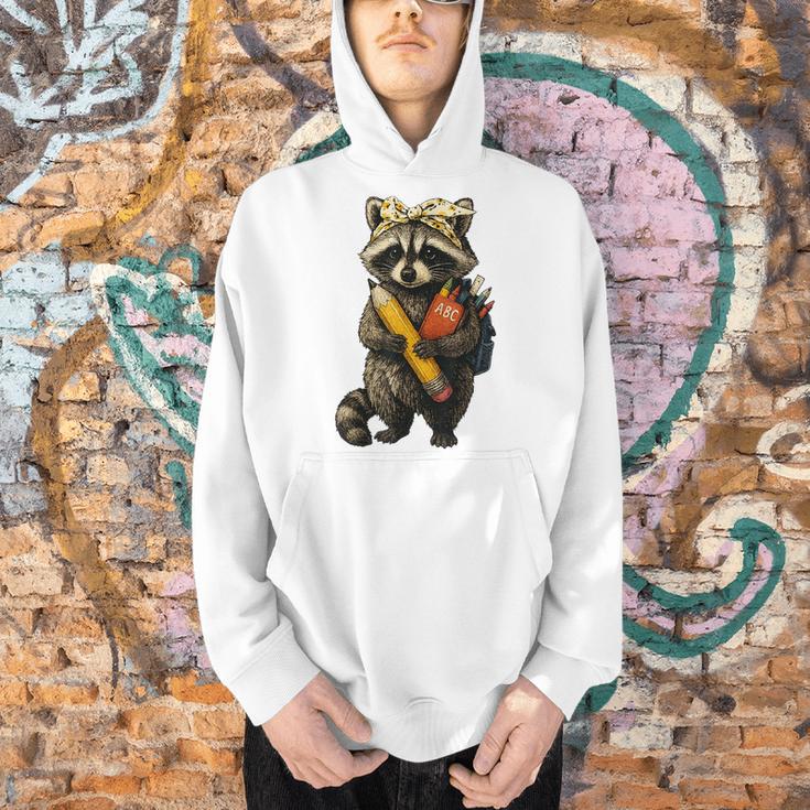 Back To School Raccoon Teachers Student Kids Men Hoodie, gift for family, gift for coworker