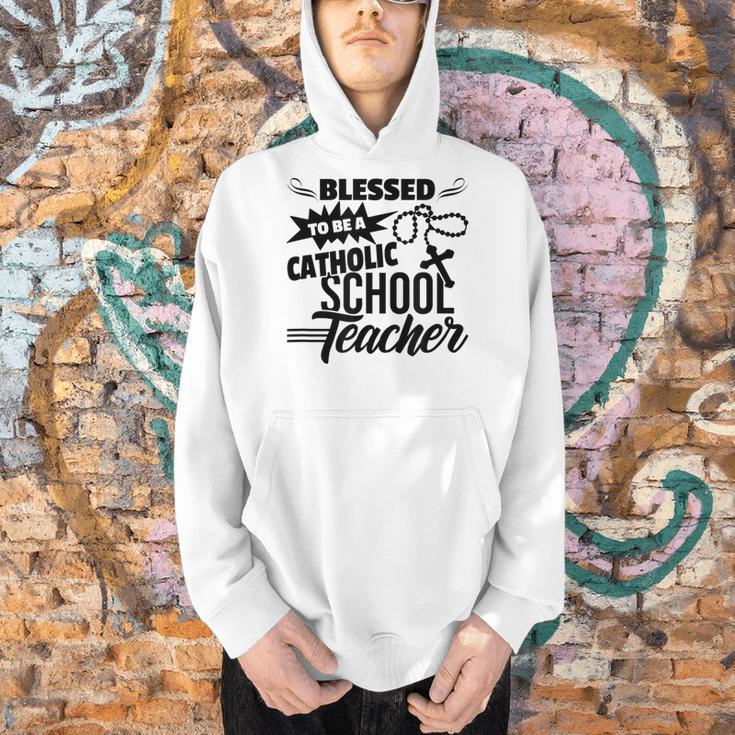 Blessed To Be A Catholic School Teacher Christian Teaching Men Hoodie, gift for family, gift for coworker