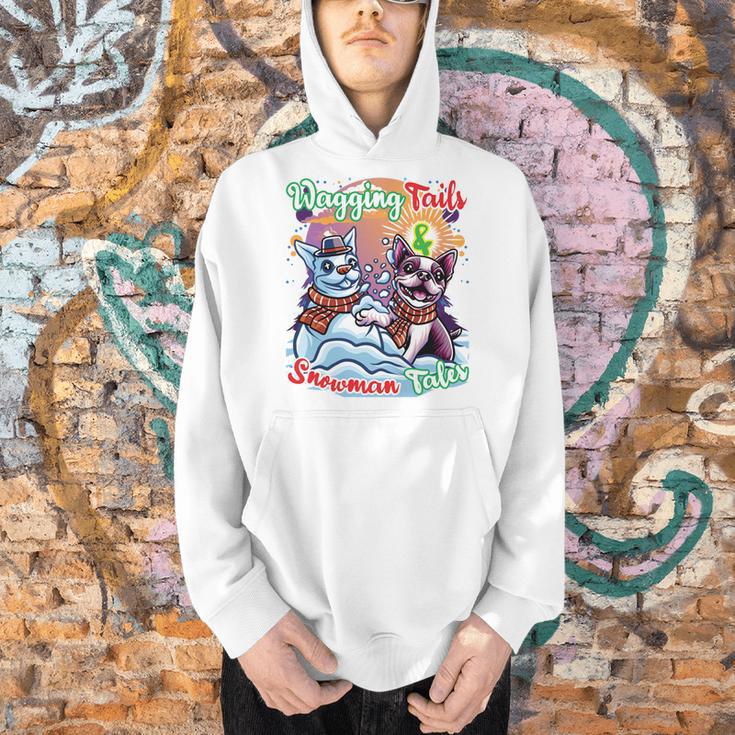 Boston Terrier Dog Christmas Snowman Winter Snow Men Hoodie, Boston Terrier Christmas Hoodies, gift for family, gift for coworker