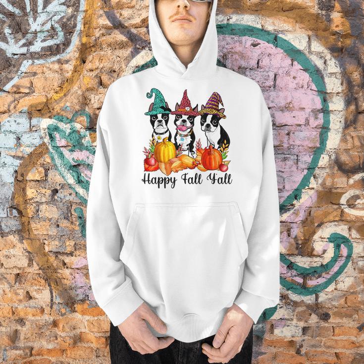 Boston Terrier Dog Lover Fall Ya'Ll Halloween Costume Men Women Men Hoodie, Boston Terrier Halloween Hoodies, gift for family, gift for coworker