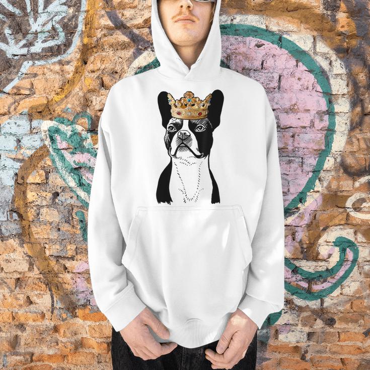 Boston Terrier Dog Wearing Crown For Men Women Girls Kids Men Hoodie, gift for family, gift for coworker