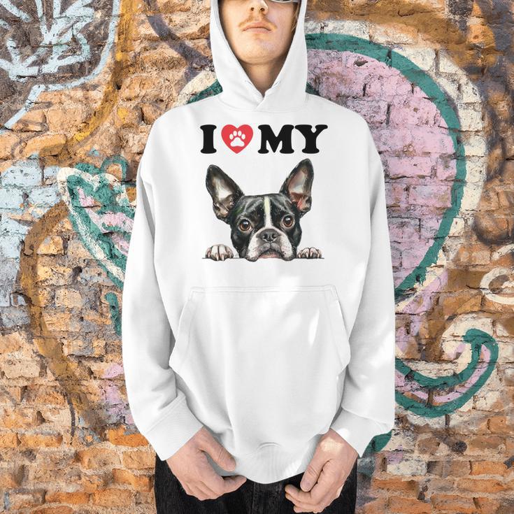 Boston Terrier I Heart My Dog Dog Lover Men Hoodie, gift for family, gift for coworker