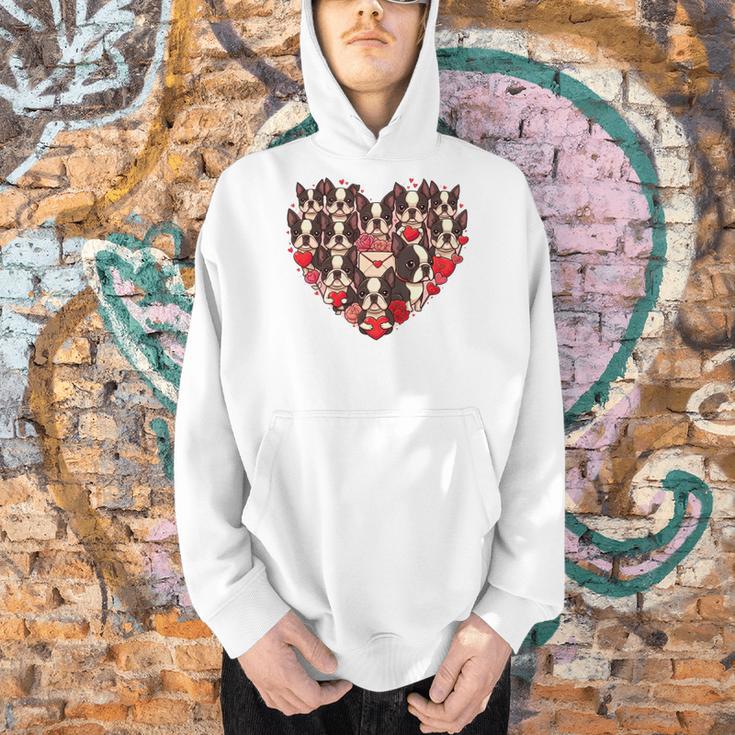 Boston Terrier Heart Valentine Boston Terrier Men Hoodie, gift for family, gift for coworker