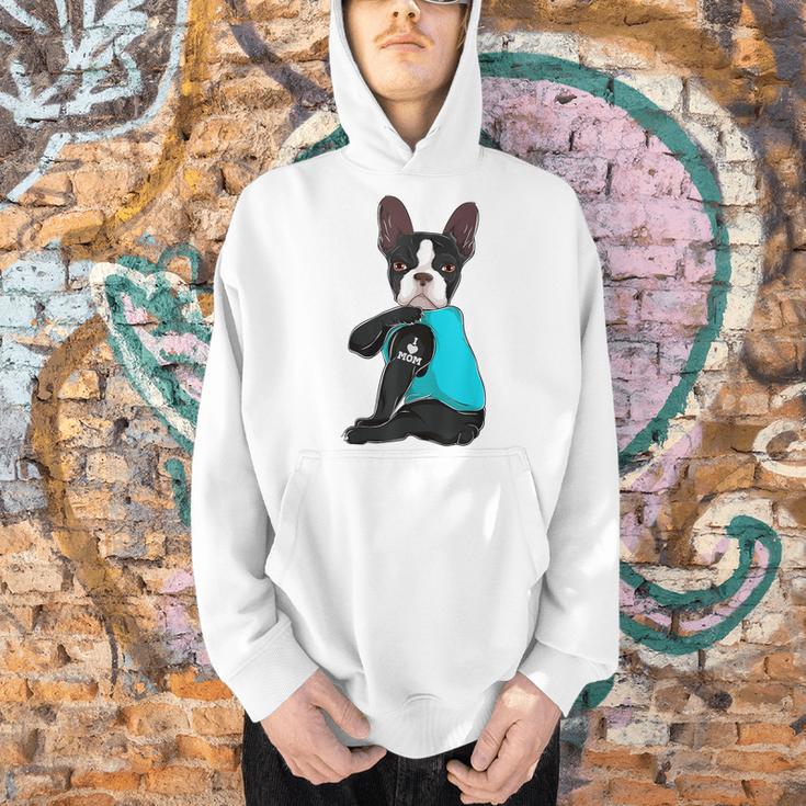 Boston Terrier I Love Mom Apparel Men Hoodie, Boston Terrier Mom Hoodies, gift for family, gift for coworker