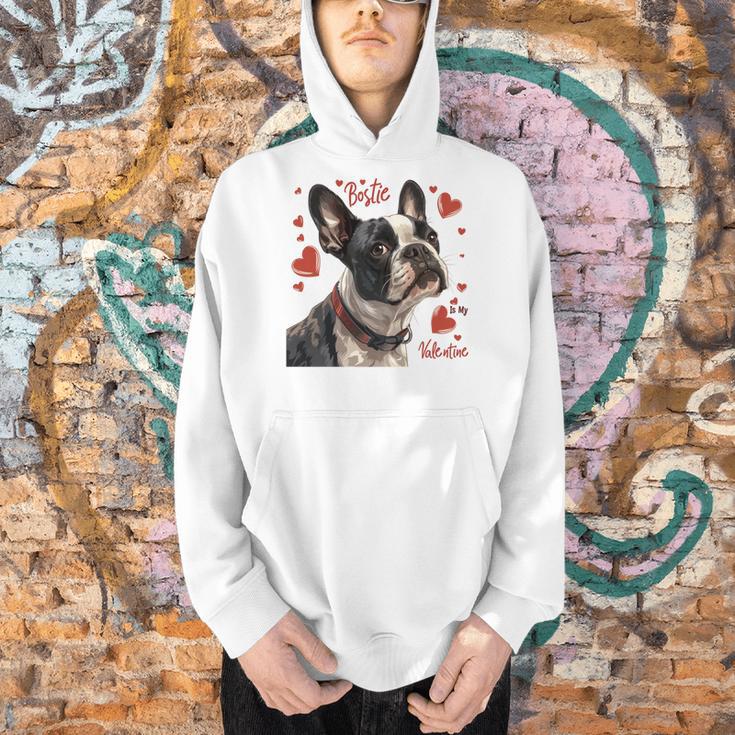Boston Terrier Is My Valentine Cute Pet Dog Owner Valentine Men Hoodie, gift for family, gift for coworker