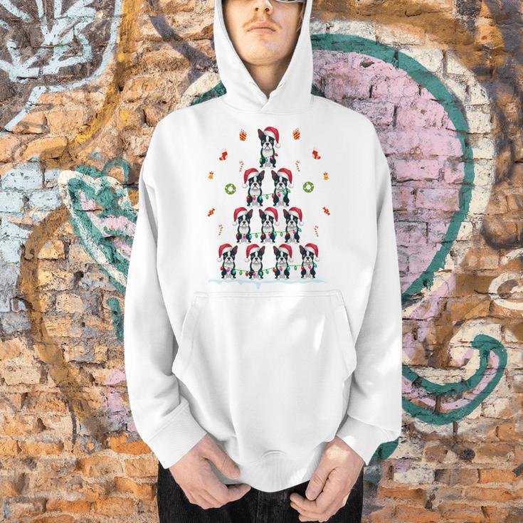 Boston Terrier Xmas Tree Lights For Men Women Boston Terrier Men Hoodie, gift for family, gift for coworker