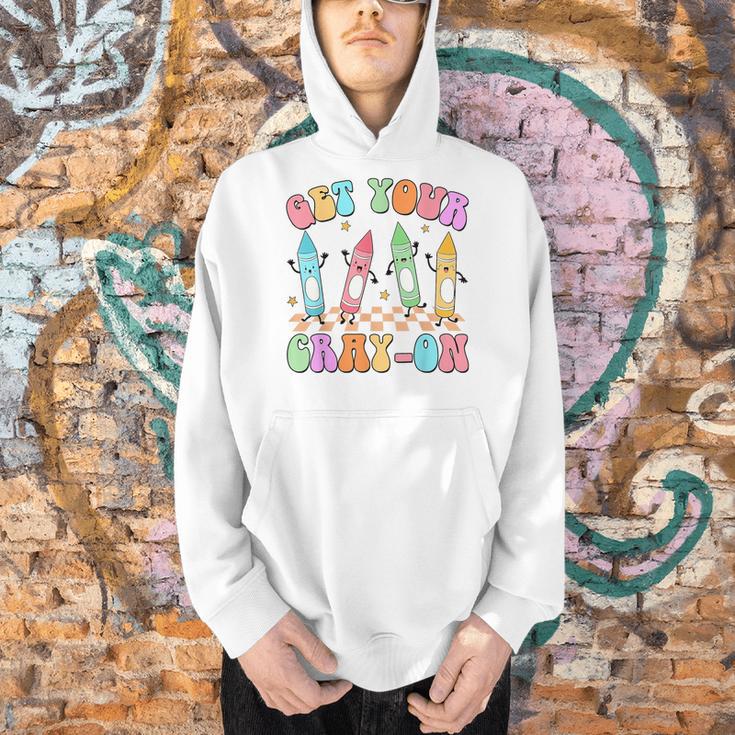 Get Your Cray-On Preschool Teacher Kindergarten Teacher Men Hoodie, gift for family, gift for coworker Get Your Cray-On Preschool Teacher Kindergarten Teacher Men Hoodie, gift for family, gift for coworker