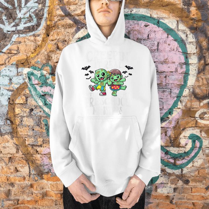 Creepin It Real Monster School Preschool Teacher Halloween Men Hoodie, gift for family, gift for coworker