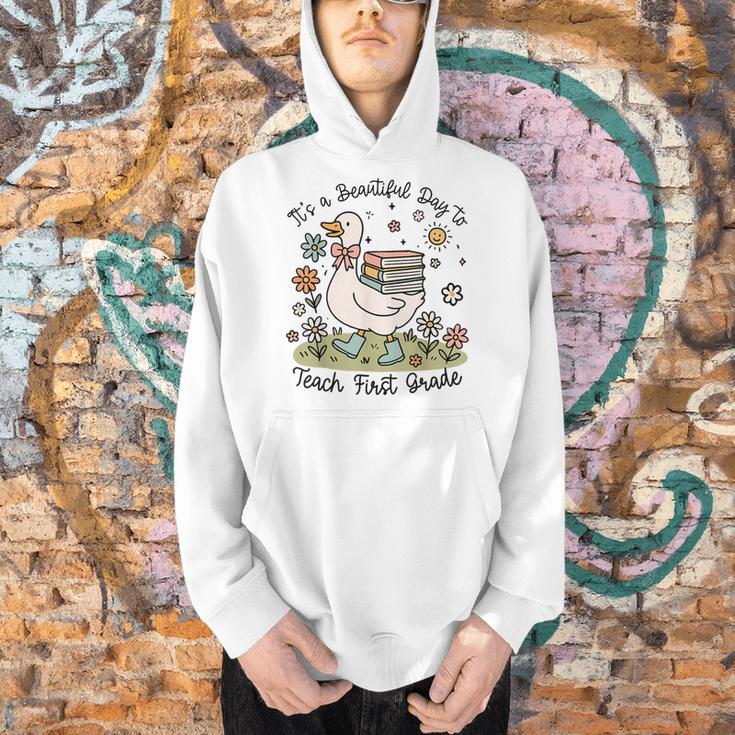 Cute Goose It's A Beautiful Day To Teach 1st Grade Teacher Men Hoodie, gift for family, gift for coworker Cute Goose It's A Beautiful Day To Teach 1st Grade Teacher Men Hoodie, gift for family, gift for coworker