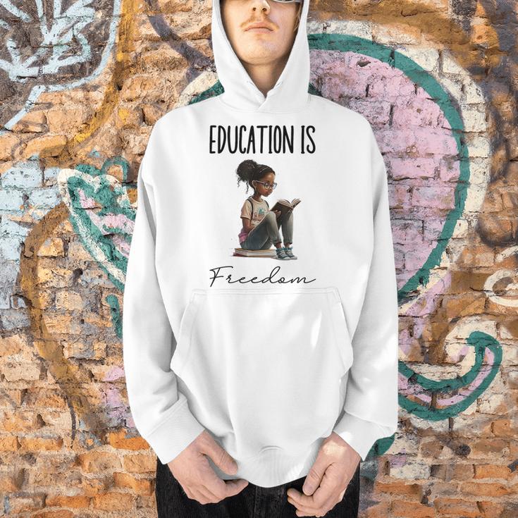 Education Is Freedom Teacher Books Black History Month Men Hoodie, History Teacher Hoodies, gift for family, gift for coworker
