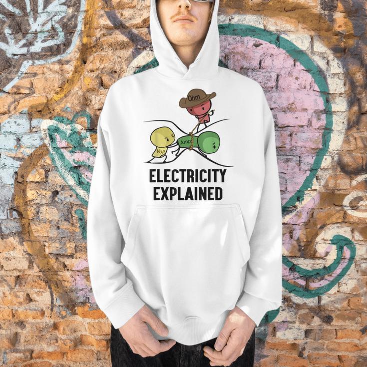 Electricity Explained Physics Nerd I Teacher School Men Hoodie, gift for family, gift for coworker