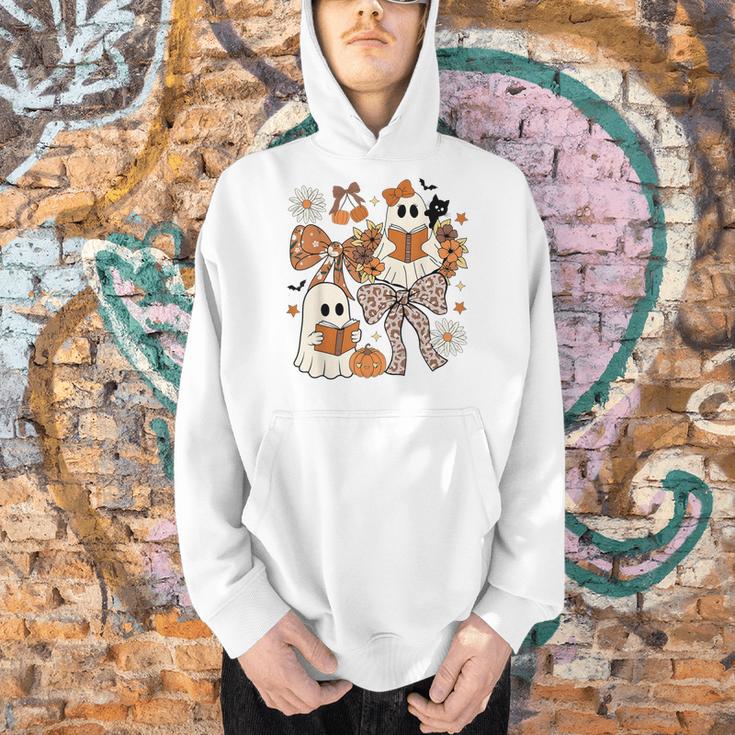 Ghost Reading Books Halloween Bow Spooky Teacher Student Men Hoodie, gift for family, gift for coworker Ghost Reading Books Halloween Bow Spooky Teacher Student Men Hoodie, gift for family, gift for coworker