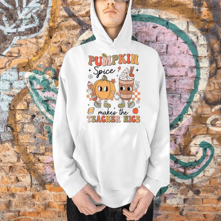 Groovy Pumpkin Spice Makes Teacher Nice Fall Thanksgiving Men Hoodie, Groovy Teacher Hoodies, gift for family, gift for coworker Groovy Pumpkin Spice Makes Teacher Nice Fall Thanksgiving Men Hoodie, Groovy Teacher Hoodies, gift for family, gift for coworker