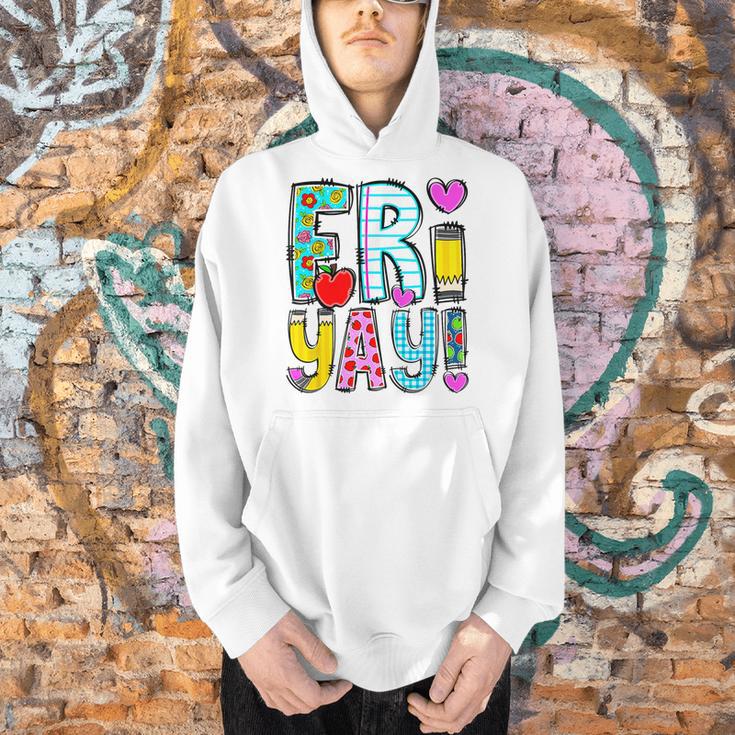 Happy Fri-Yay Friday Lovers Fun Teacher Life FriYay Weekend Men Hoodie, gift for family, gift for coworker