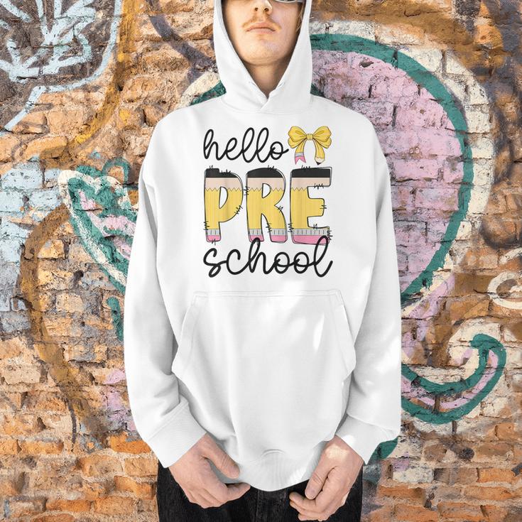 Hello Pre-K Preschool Back To School First Day Teacher Kids Men Hoodie, gift for family, gift for coworker Hello Pre-K Preschool Back To School First Day Teacher Kids Men Hoodie, gift for family, gift for coworker