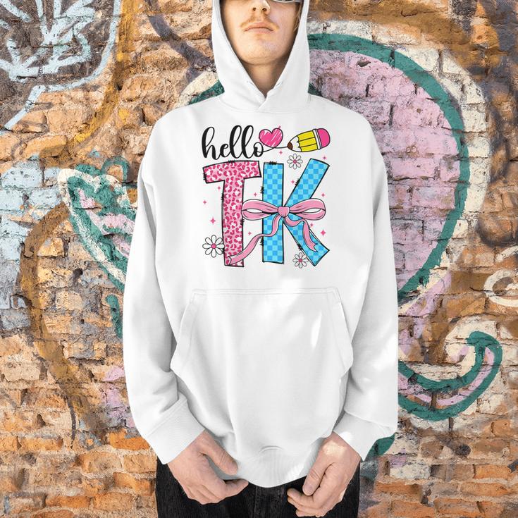 Hello TK Transitional Kindergarten Back To School Teacher Men Hoodie, gift for family, gift for coworker Hello TK Transitional Kindergarten Back To School Teacher Men Hoodie, gift for family, gift for coworker