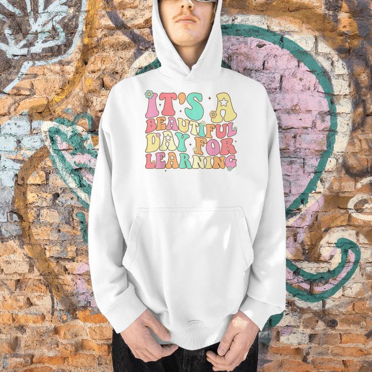 It's Beautiful Day For Learning Retro Teacher Students Women Men Hoodie, gift for family, gift for coworker