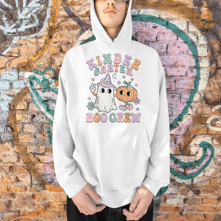 Kindergarten Boo Crew Halloween Floral Ghost Kinder Teacher Men Hoodie, gift for family, gift for coworker Kindergarten Boo Crew Halloween Floral Ghost Kinder Teacher Men Hoodie, gift for family, gift for coworker