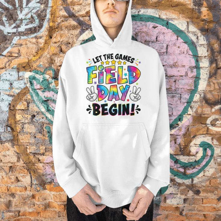 Let The Games Field Day Begin Tie Dye Adults Teacher Kids Men Hoodie, gift for family, gift for coworker Let The Games Field Day Begin Tie Dye Adults Teacher Kids Men Hoodie, gift for family, gift for coworker