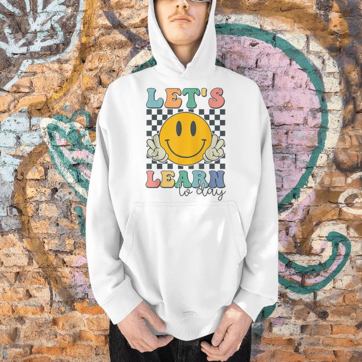 Let's Learn Today Smile Face Back To School For Teacher Kids Men Hoodie, gift for family, gift for coworker Let's Learn Today Smile Face Back To School For Teacher Kids Men Hoodie, gift for family, gift for coworker