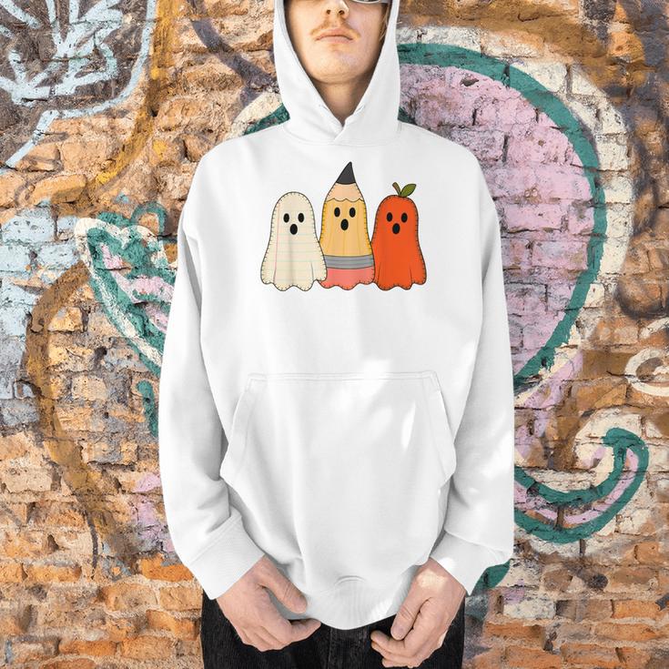 Retro Pencil Ghost Boo Spooky Teacher Halloween Costume Men Hoodie, gift for family, gift for coworker Retro Pencil Ghost Boo Spooky Teacher Halloween Costume Men Hoodie, gift for family, gift for coworker