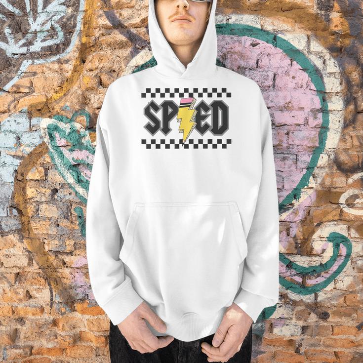 Retro SPED Teacher Pencil Lightning Bolt Back To School Men Hoodie, gift for family, gift for coworker Retro SPED Teacher Pencil Lightning Bolt Back To School Men Hoodie, gift for family, gift for coworker