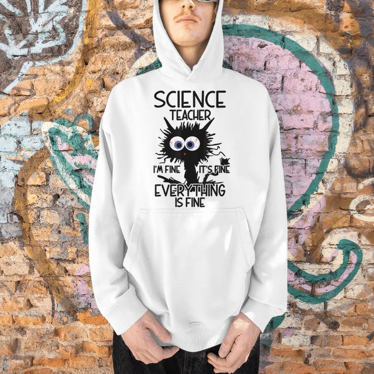 Science Teacher Appreciation Merch -Adults -Youth Grey Classic Fit Modern Science Theme Cartoon Men Hoodie, Science Teacher Hoodies, gift for family, gift for coworker