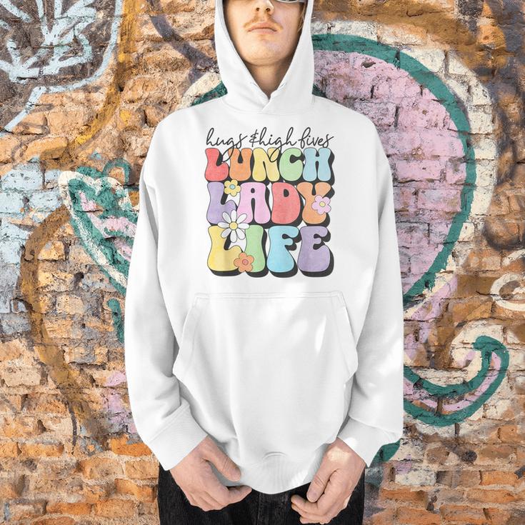 Soul Bleach Teacher Staff First Day Of School Last Hugs & High Fives Lunch Lady Vibes Blue Classic Fit Men Hoodie, gift for family, gift for coworker Soul Bleach Teacher Staff First Day Of School Last Hugs & High Fives Lunch Lady Vibes Blue Classic Fit Men Hoodie, gift for family, gift for coworker