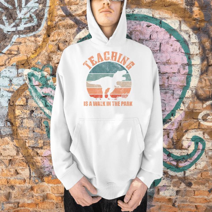 Teaching Is A Walk In The Park Teacher T-Rex Retro Men Hoodie, gift for family, gift for coworker Teaching Is A Walk In The Park Teacher T-Rex Retro Men Hoodie, gift for family, gift for coworker