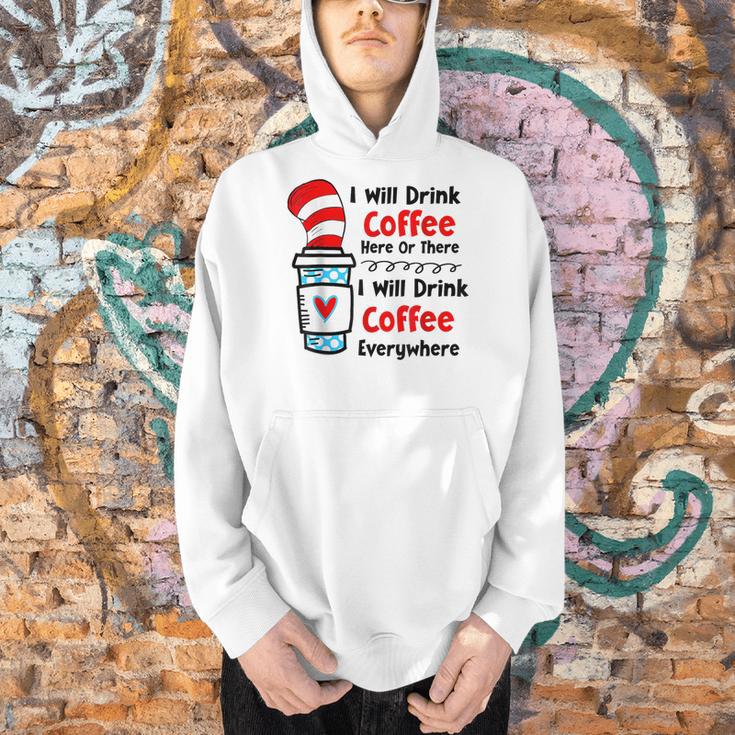 Teaching I Will Drink Coffee Here Or There Teacher Men Hoodie, gift for family, gift for coworker