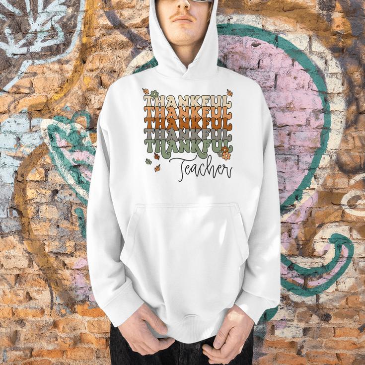 Thankful Teacher Thanksgiving Fall Pumpkin Turkey Men Hoodie, gift for family, gift for coworker