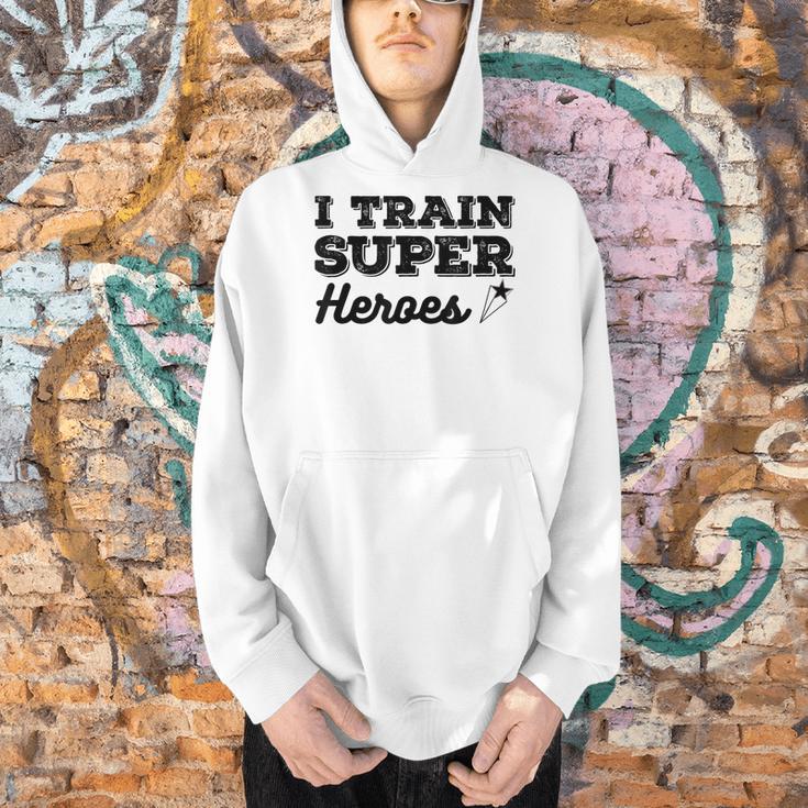 I Train Superheroes For Teacher Coach Men Women Men Hoodie, gift for family, gift for coworker I Train Superheroes For Teacher Coach Men Women Men Hoodie, gift for family, gift for coworker