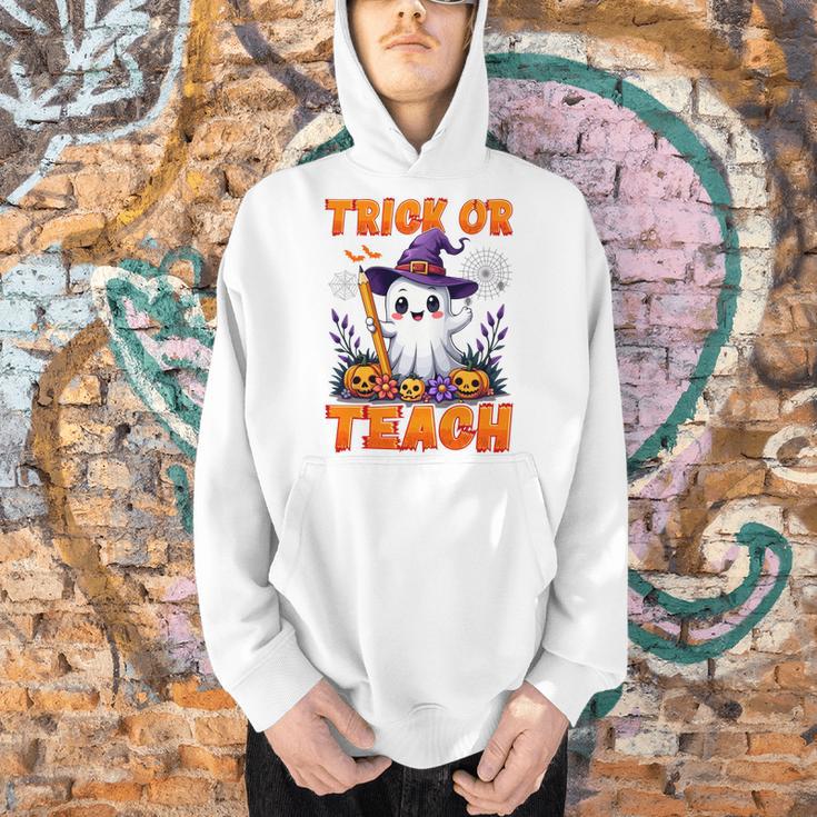 Trick Or Teach Teacher Halloween Ghost Pencil Floral Men Hoodie, gift for family, gift for coworker Trick Or Teach Teacher Halloween Ghost Pencil Floral Men Hoodie, gift for family, gift for coworker
