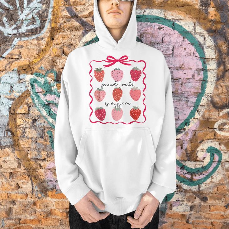Women Second Grade Is My Jam Strawberry First Kids Teacher Men Hoodie, First Grade Teacher Hoodies, gift for family, gift for coworker