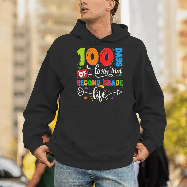 100 Days Of Living That 2nd Grade Life Boy Girl Teacher Men Hoodie, 2nd Grade Teacher Hoodies, funny gift 100 Days Of Living That 2nd Grade Life Boy Girl Teacher Men Hoodie, 2nd Grade Teacher Hoodies, funny gift